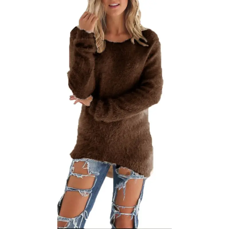 

Women Casual Tee Lady Long Sleeve Crew Neck T Shirt Top Sweater Jumper Pullover