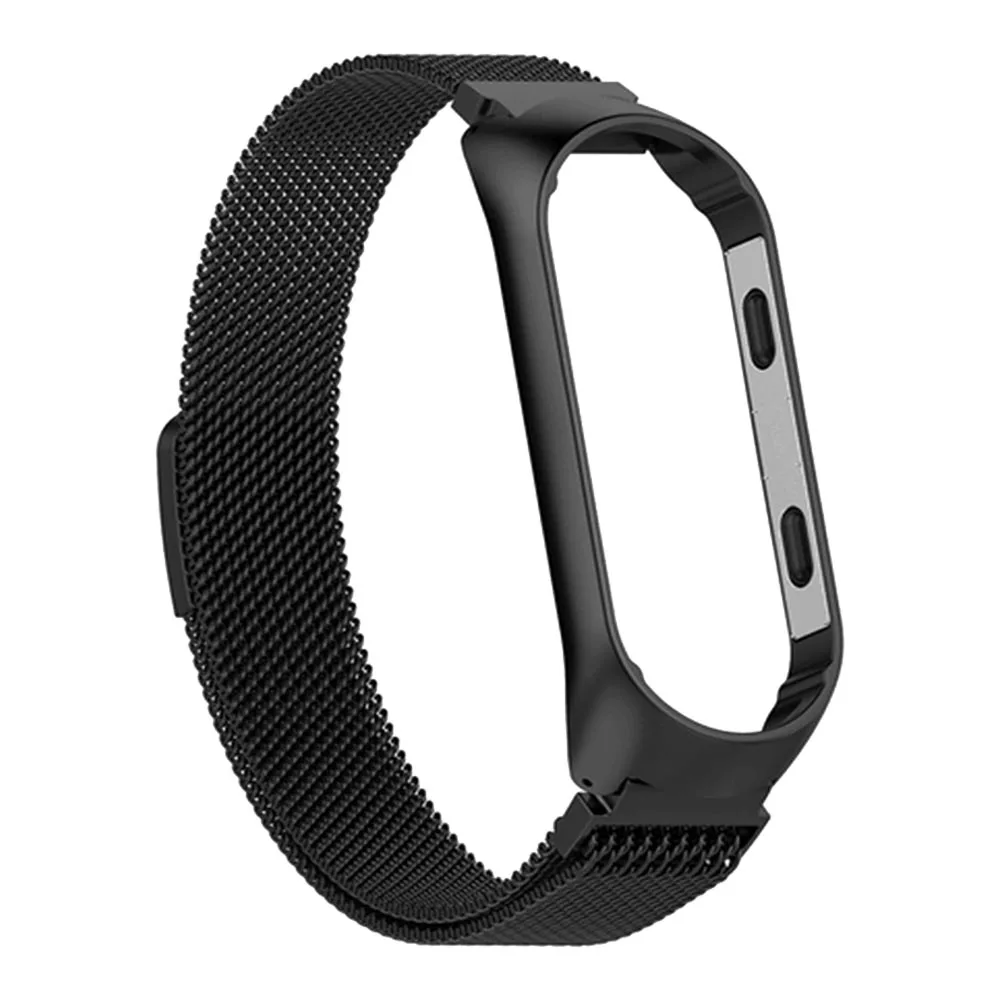 Лучший mi Band 3 4 ремешок металлический lanese магнитный браслет из нержавеющей стали
