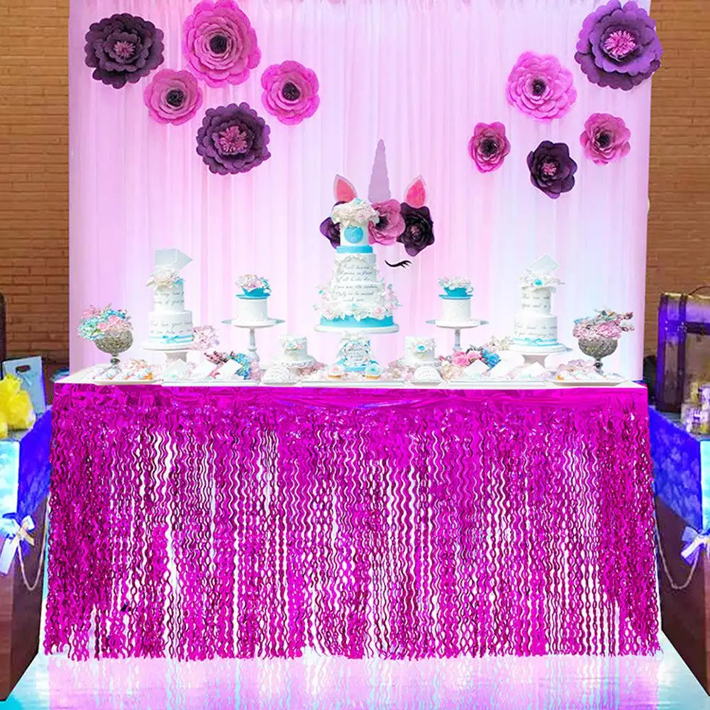 75*275 см спираль полоса дождь шелк занавеска юбка для стола свадебный реквизит