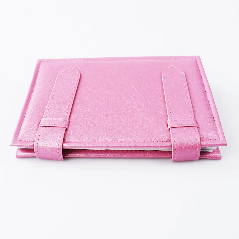 Pink SZanban, 4 листа, органайзер для серег, книга, переносная книга, страница, стиль, из искусственной кожи, держатель для серег с книжным дизайном для женщин и девушек - Цвет: Pink