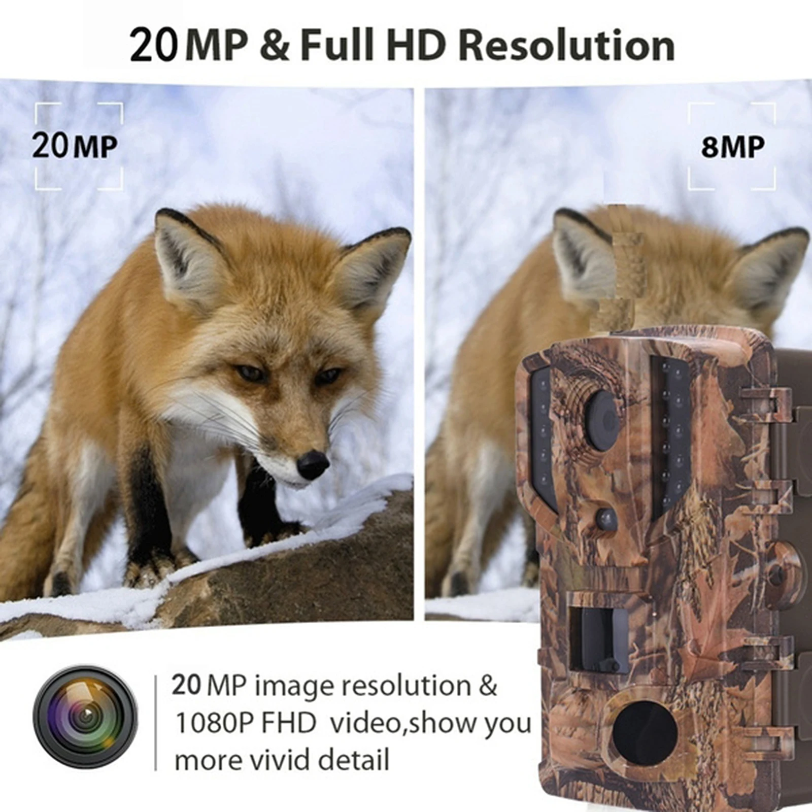 

Outdoor 16MP 1080P HD Hunting Camera Nature Wildlife Trail Cam Night Vision