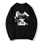 Толстовка с капюшоном для девушек, из материала Waifu Otaku Lewd Hentai, с рисунком аниме Ahegao, мужской свитер, свитшот, уличная одежда в стиле Харадзюку