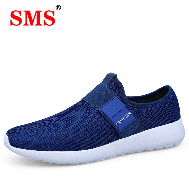

SMS Men Shoes Outdoor Flat Sneakers Walking Shoes Mesh Breathable Sport Running Shoes Fashion Soft Men's Casual Shoes Plus Size