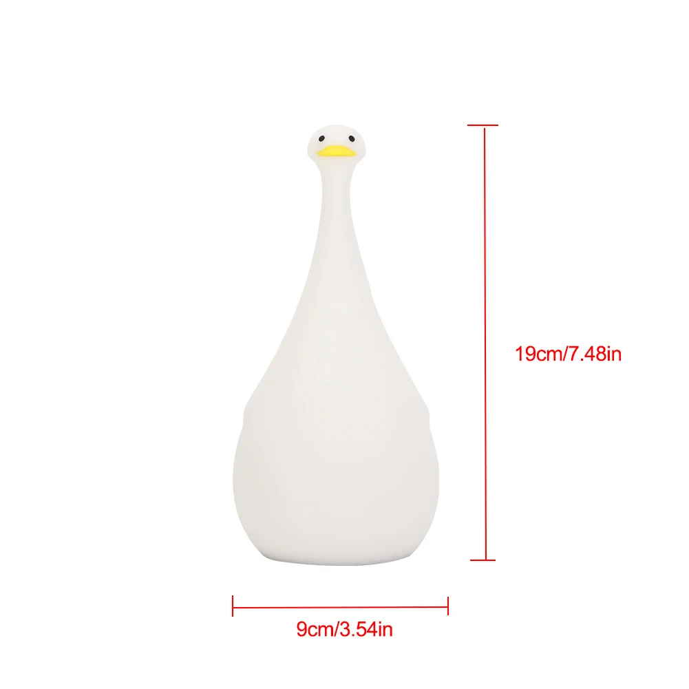 

Mini Silicone Night Light Soft Brightness Warm White/White Rechargeable Bedside Lamp for Nursery