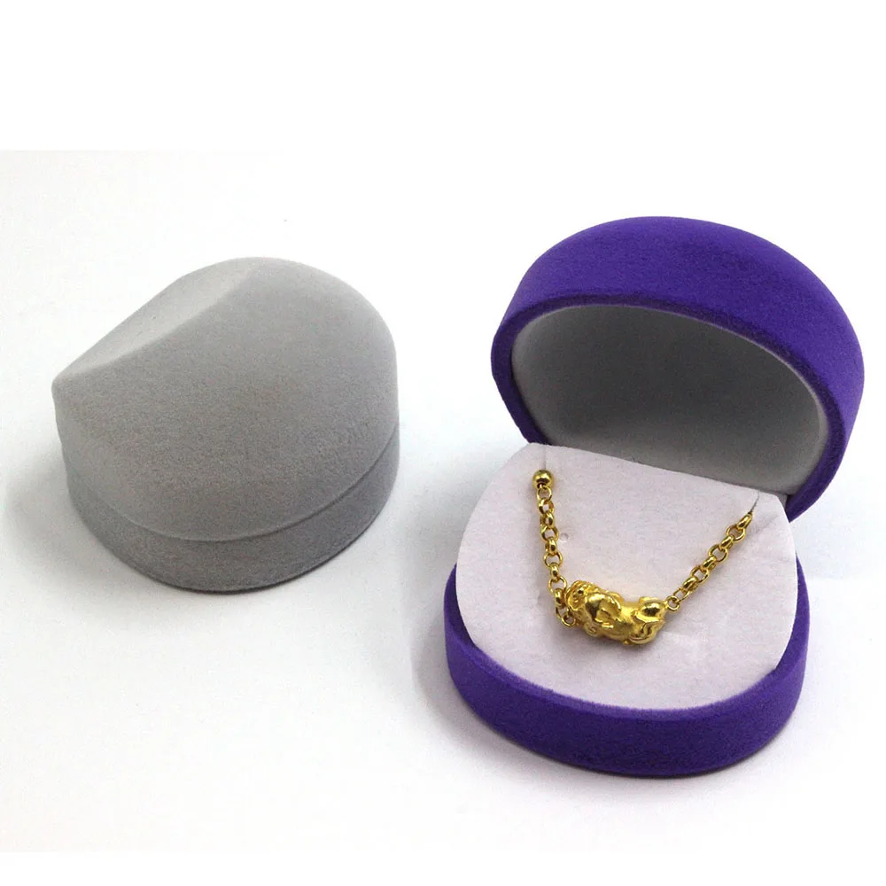 Бархатное кольцо серьги ожерелье подарочные коробки для ювелирных изделий