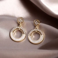 new round shell earrings and studs ladies party gifts