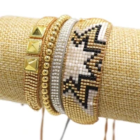 zhongvi miyuki bracelet for women mexican cuff armband jewelry pulseras mujer moda 2022 new gold stainless steel beads bracelets