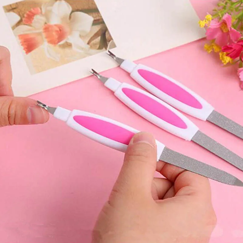 

Cuticle Remover Trimmer Sanding Nail Art Buffer Polish Tool For Manicure Files Double Ended Nail Pusher Nail File