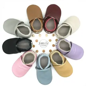 Baby  Shoes  Cow Leather Bebe Booties Soft Soles Non-Slip Footwear For Infant Toddler First Walkers  in India