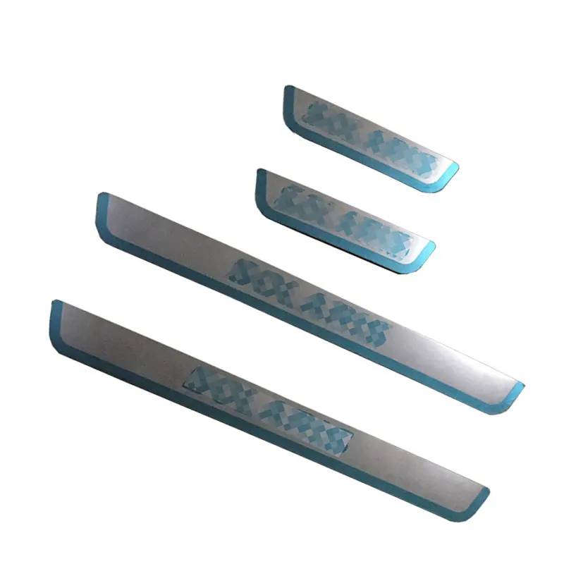 4 шт. наклейки на пороги автомобиля из нержавеющей стали для Hyundai Solaris 2017 2018