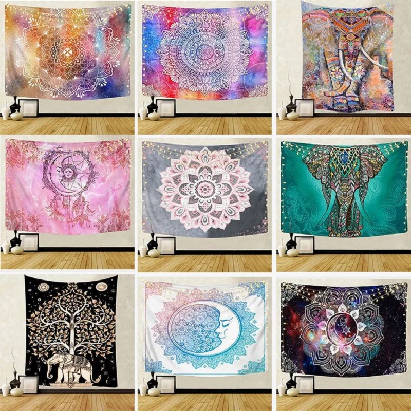 

Mandala Series Printing Wall Tapestry Background Cloth Wall Hanging Home Decor Witchcraft Beach Mat 73*95cm GT-0087