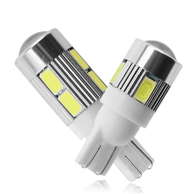 

Car T10 LED Bulb 6 SMD 12V White 6500K W5W LED Signal Light 10 SMD Auto Interior Wedge Side License Plate Lamps 5W5 194 168