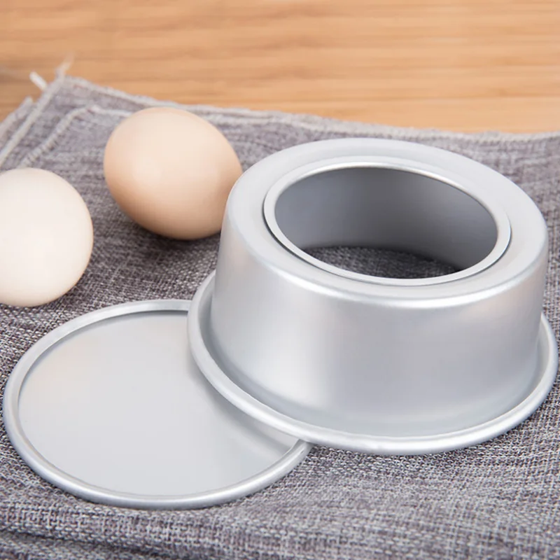 

1/2/3pcs Tiered Round Cake Mold Set Aluminum Alloy Cake Pan Set Non Stick Baking Pans 4/6/8 inch Cakes Mould Removable Bottom