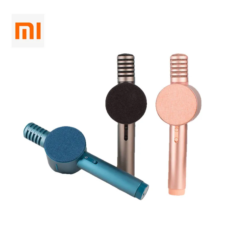 

3color Xiaomi KTV Handheld Wireless Bluetooth Microphone Speaker Box Karaoke Sound Microphone Reverberation Loudspeaker