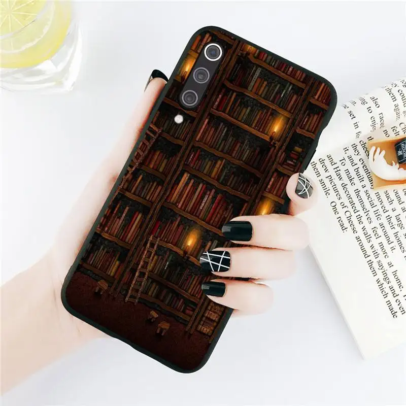

bookcase aesthetics pattern Phone Case For Xiaomi Redmi note 7 8 9 t k30 max3 9 s 10 pro lite Luxury brand shell funda coque
