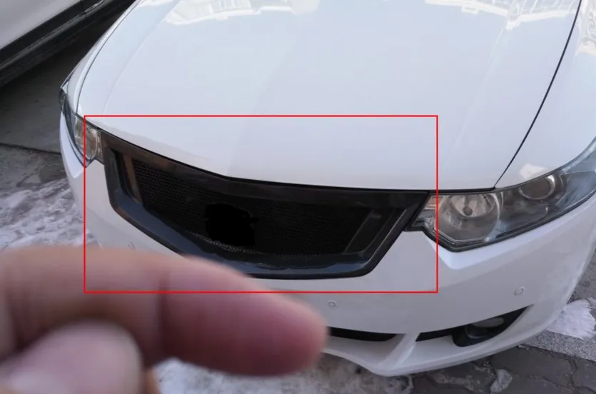 Передняя решетка из углеродного волокна для гонок обрезка Honda Accord евро MK8 Spirior 2009