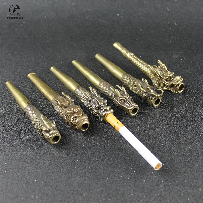 Держатель для сигарет из чистой меди с головой дракона|Аксессуары сигарет| |