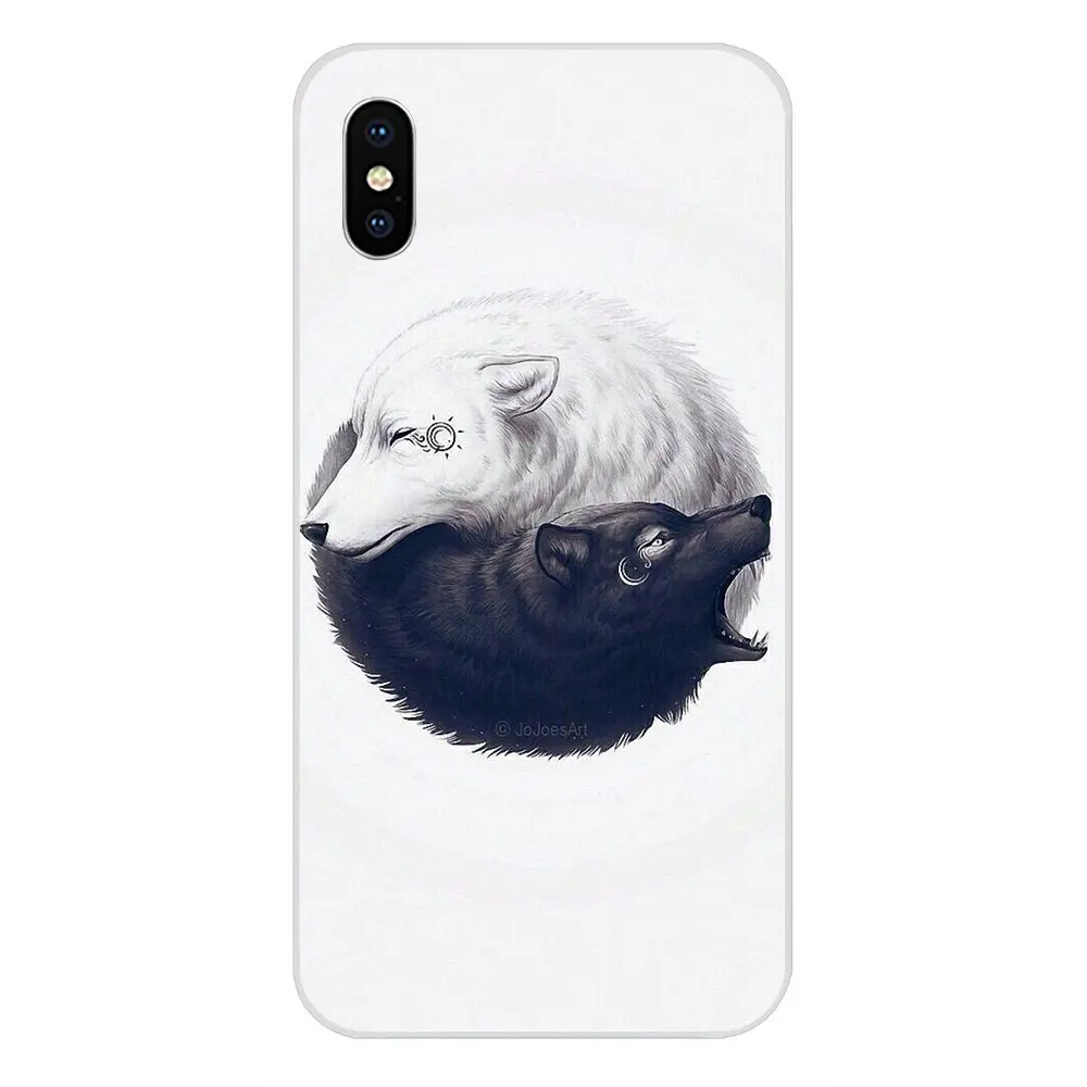 Мягкий чехол для Apple iPhone 4 5 5C 6 6S 7 8 Plus X XS Max XR граффити Yin Yang | Мобильные телефоны и