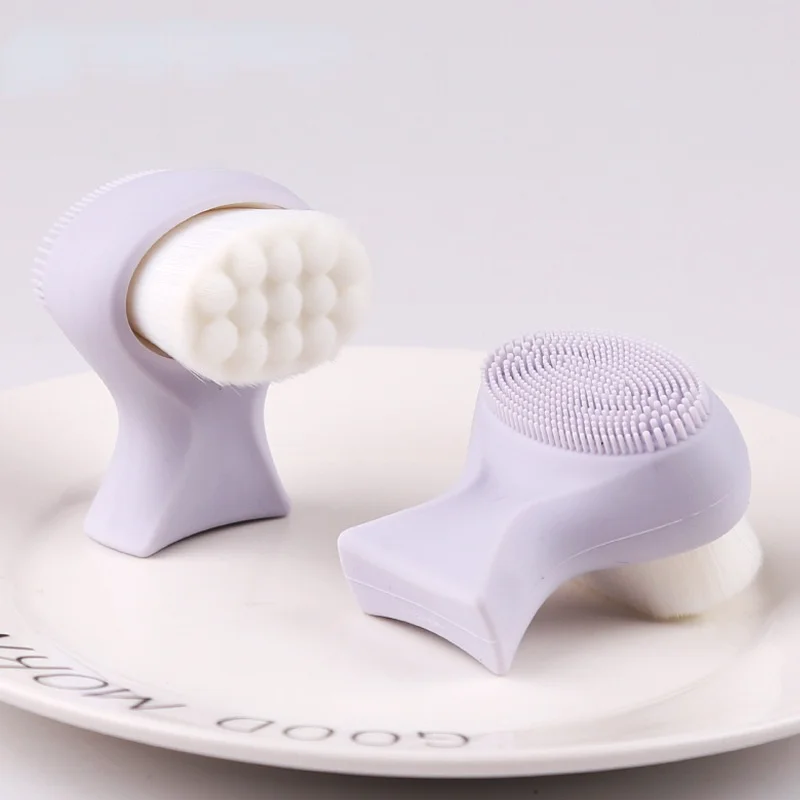 

Wholesale cross-border beauty tools waist double-sided soft silica gel face brush tools facial cleaning brush face brush.