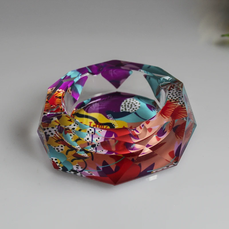 

High-end Boutique Crystal Ashtray Fashion Creative Personality Gift Birthday Gift Living Room Continental Ashtray