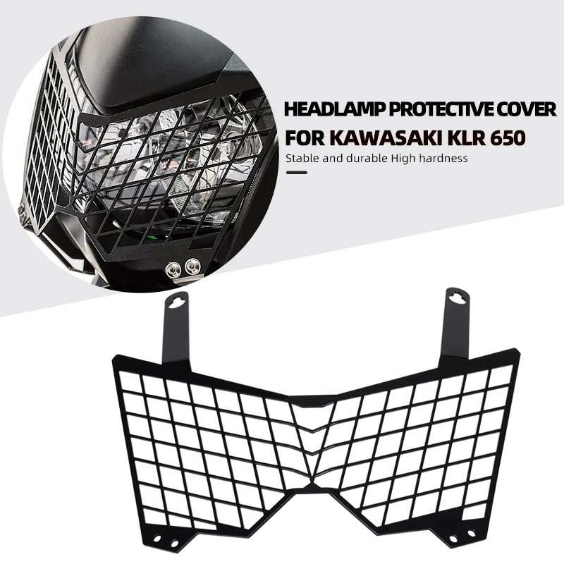 

For Kawasaki KLR650 KLR 650 2008-2010 2011 2012 2013 2014 2015 Motorcycle Headlight Grille Guard Cover Headlamp Protective Cover