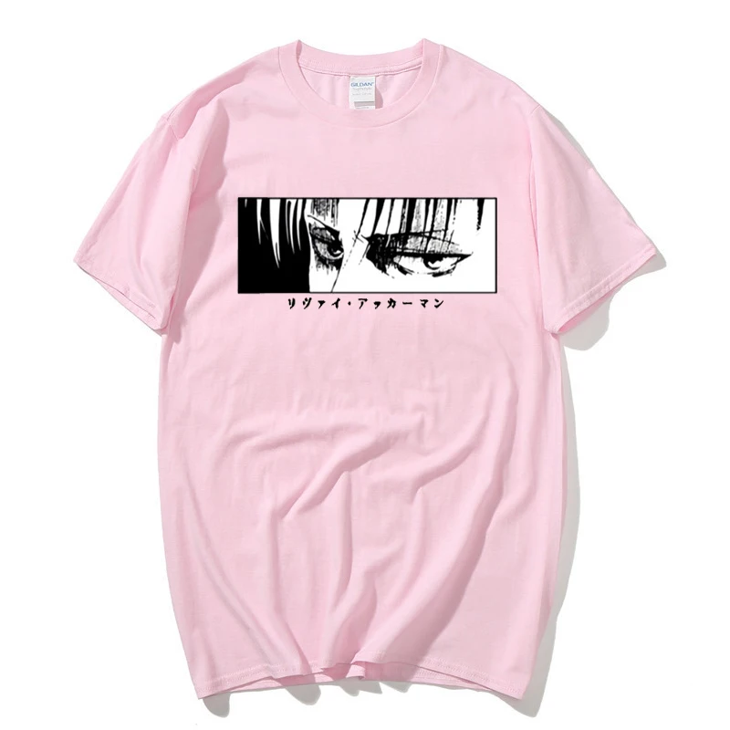 

2021 Harajuku Man Attack On Titan T Shirts Tees Shirt Tops Design Cotton Black Short-Sleeved Aesthetic Japanese Anime T Shirt