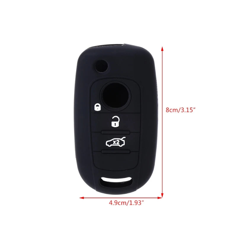 Silicone Car Key Case Cover For Fiat 500X Toro Tipo Egea 3 Buttons Dodge Neon | Автомобили и мотоциклы