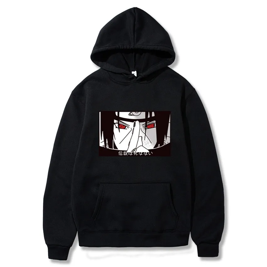 

Популярные модные толстовки уличная одежда с японскими аниме-принтами itachi, пуловер, свитшот, мужская повседневная осенне-зимняя Толстовка ...