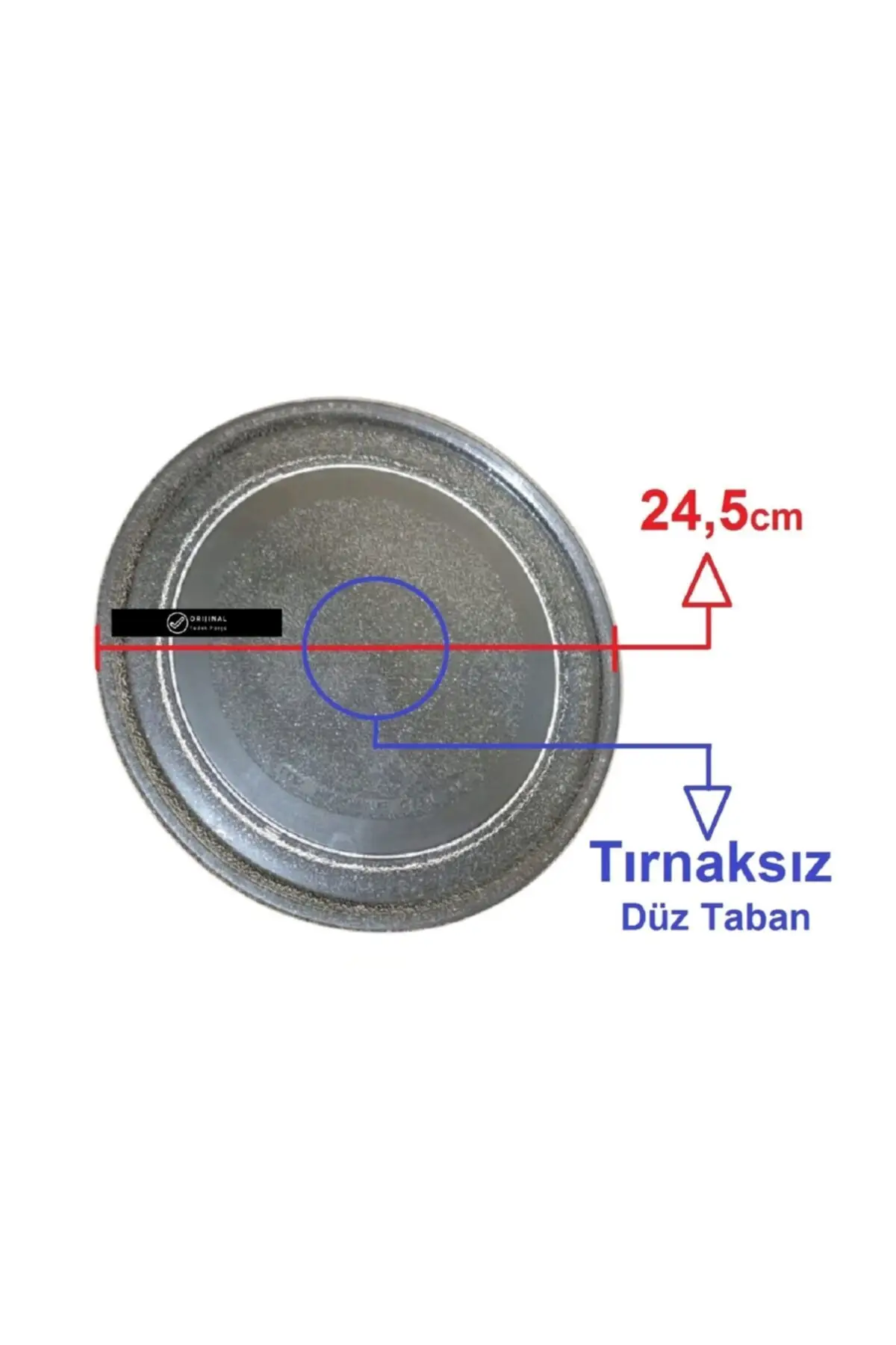 

Microwave Oven Rotary Glass Plate 24,5cm Diameter Unquoted Flat Base Pyrex Tray Original