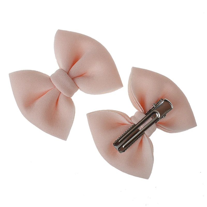 

2Pcs/Set Solid Color Kid Child Hair Clip Bow Baby Girls Hairpins Barrettes 1 Pairs Kids Baby Cute Bows Hair Accessories Headwear