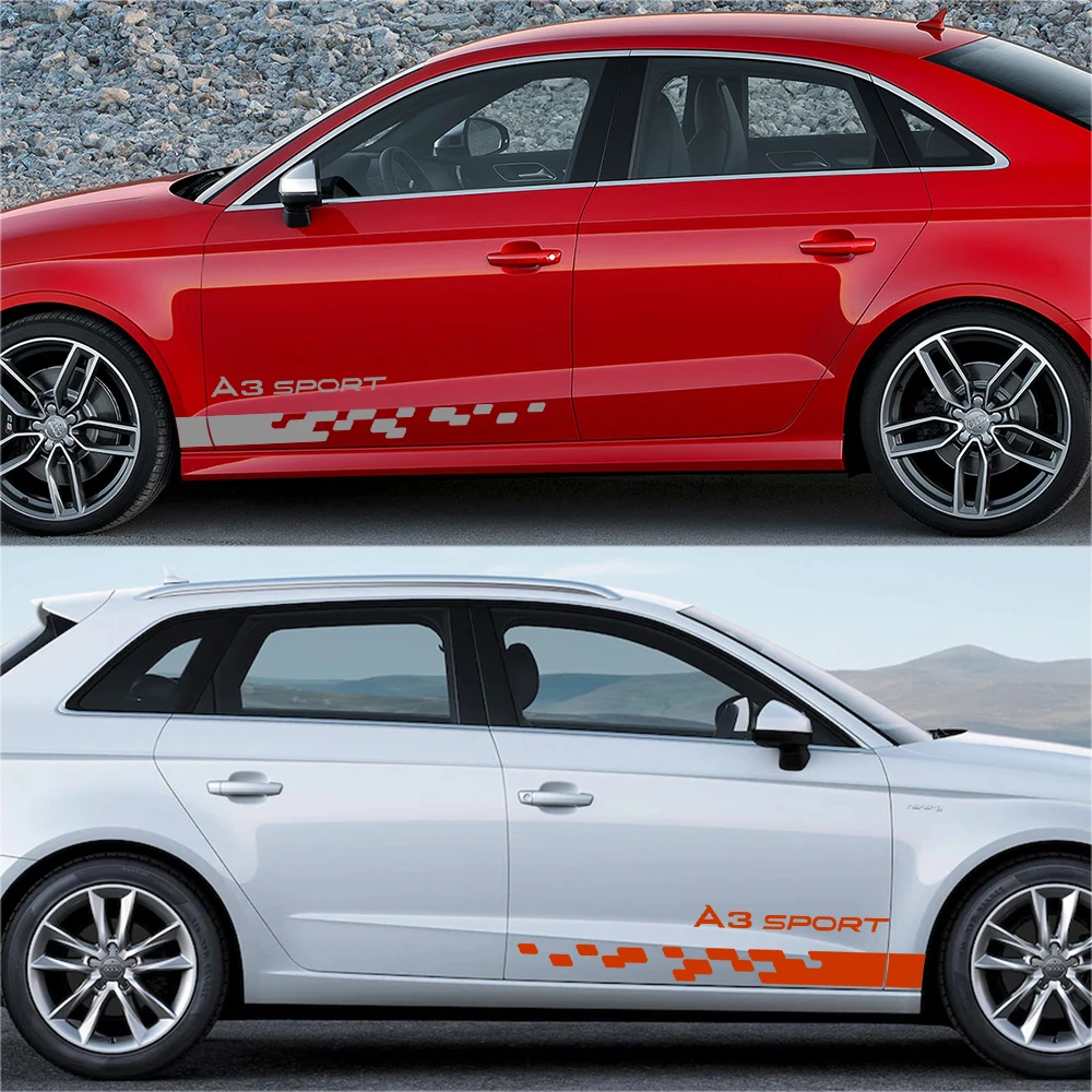 Для Audi A1 A2 A3 8P 8V 8L A4 B5 B6 B7 B8 B9 A5 A6 C5 C6 C7 A7 A8 Q2 Q3 Q5 Q7 Q8 TT автомобильные аксессуары сбоку