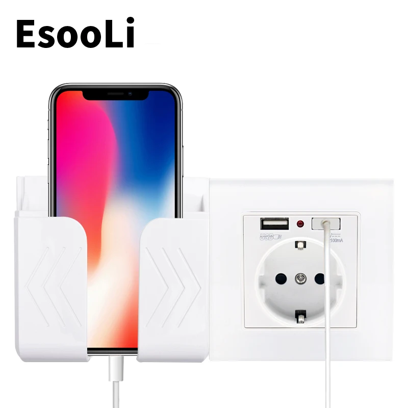 EsooLi PC Панель розетка настенное зарядное устройство адаптер двойной USB порт для
