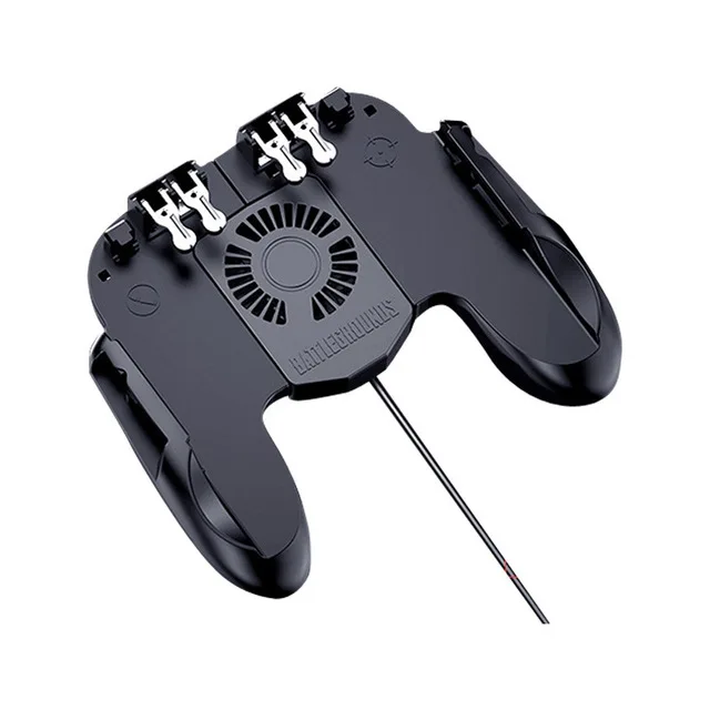 H9 plug fan version H9 шесть пальцев все-в-одном PUBG игровой контроллер геймпад триггер стрельба Бесплатный огонь Вентилятор охлаждения геймпад джойстик для мобильного телефона - Цвет: H9 plug fan version