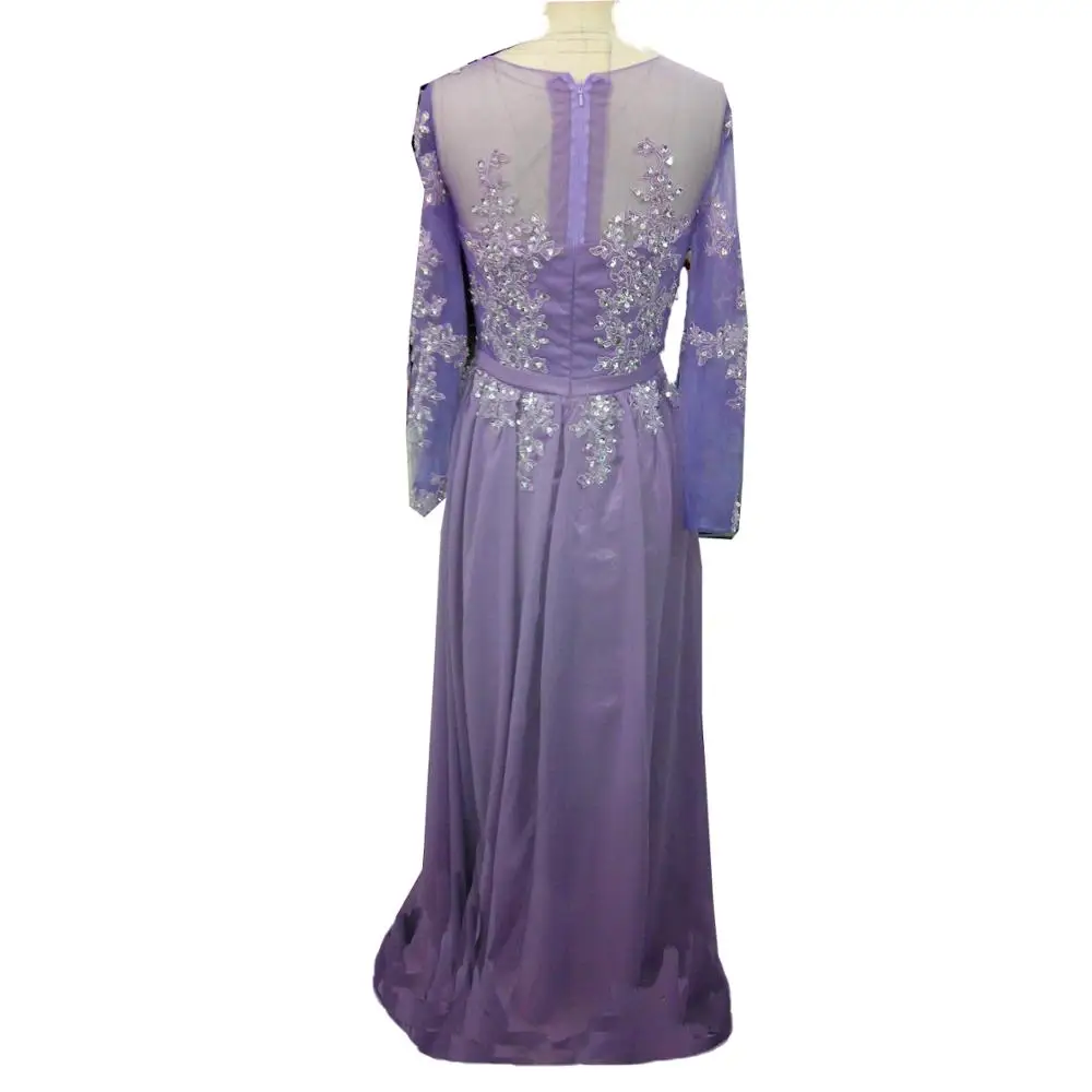 

Real Chiffon Party Dress Cheap Formal Evening Gowns Pleats 2020 Abendkleider A-Line Appliques Beading Vestidos De Festa