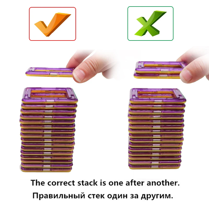 Магнитный конструктор KACUU большого размера магнитные строительные блоки модель