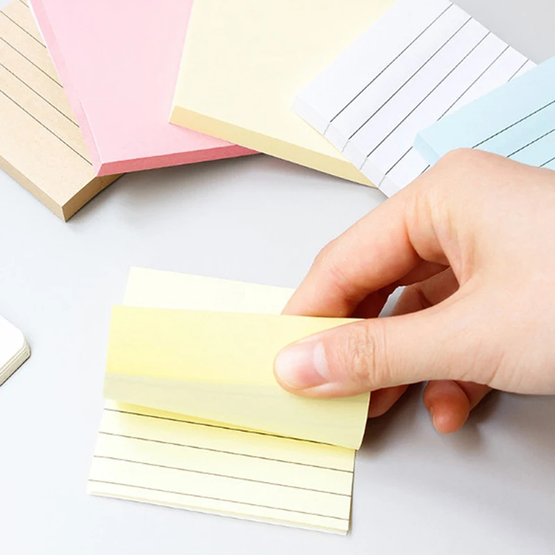 

1 Set Good Quality Blank Horizontal Grid Memo Pads Scrapbook School Supplies Post Sticky Notes