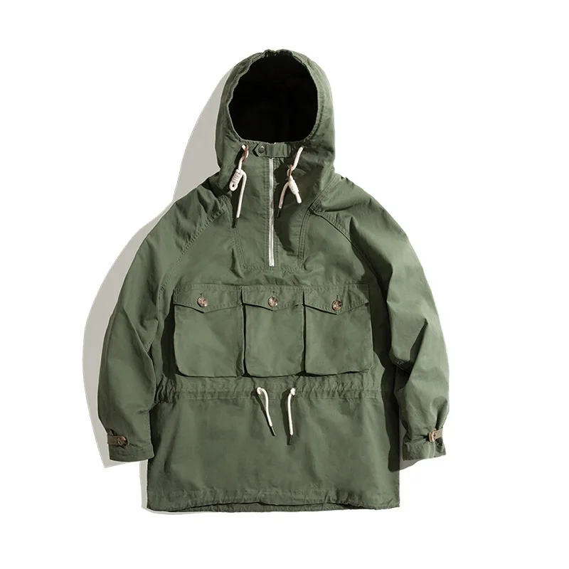 Мужской пуловер с капюшоном и карманами в стиле милитари Maden Рабочие куртки