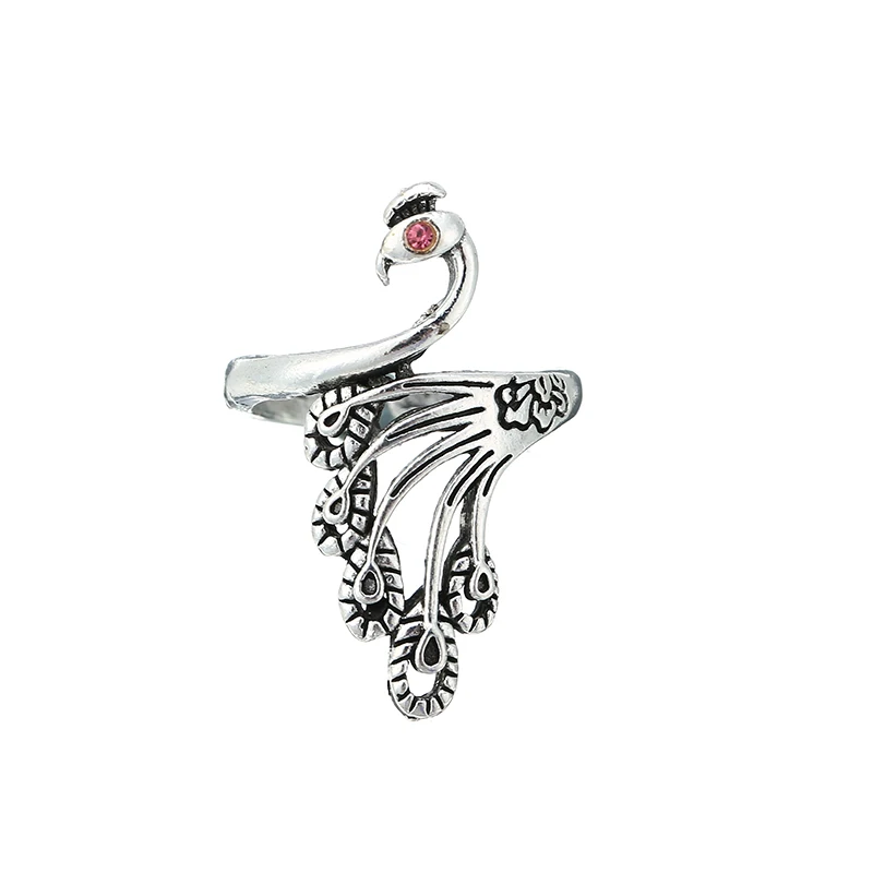 

3Pcs Adjustable Peacock Carp Crochet Loop Knitting Ring Finger Wear Ring Sewing Accessories