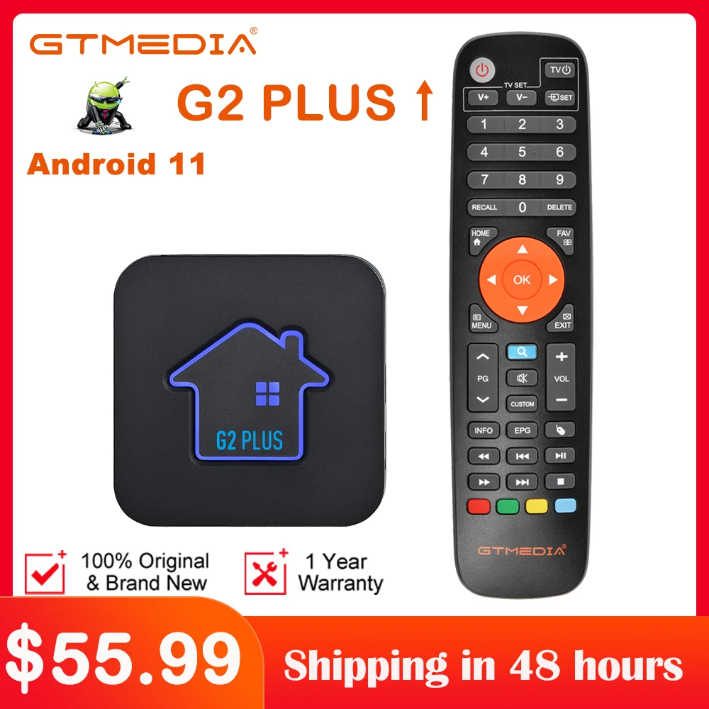 

GTmedia G2 plus Global Android 11 TV BOX 2GBRAM +16GBROM Set Top Box 4K Ultra HD 2G 16G WIFI media player TV BOX URL M3U