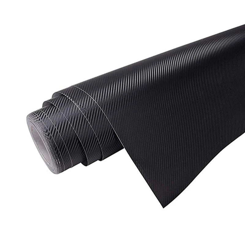 Free Sample 1.52*28m BLack matte 3M self adhesive 3D carbon fiber vinyl car body sticker