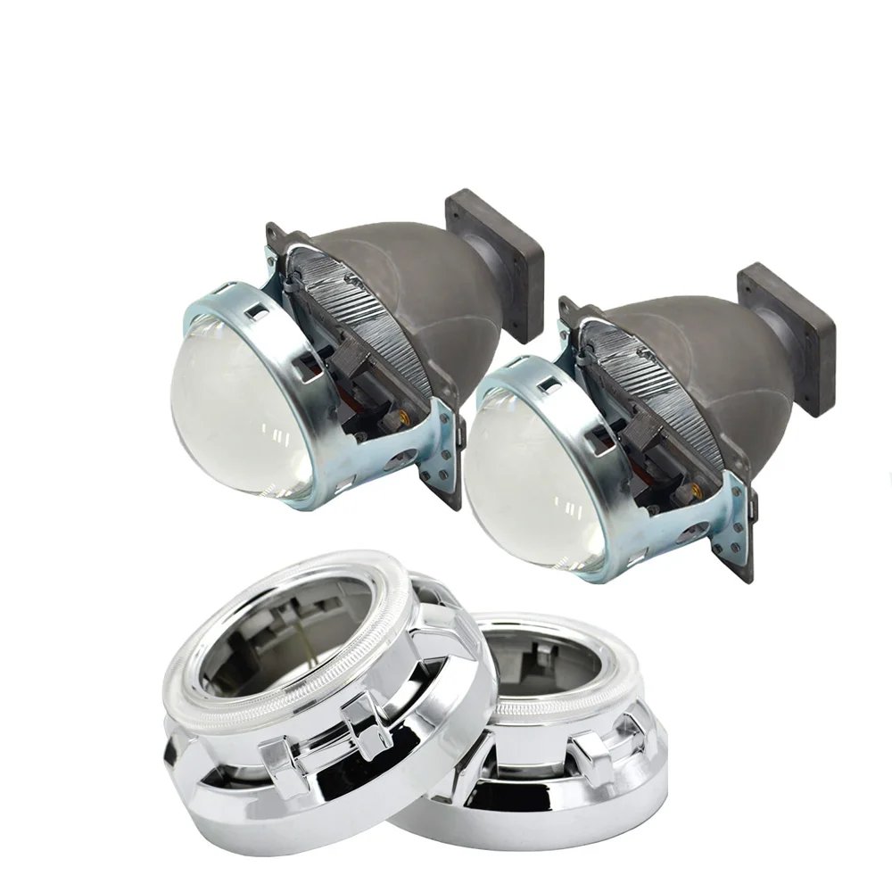 Q5 lens with shrouds 3,0 дюймов Би-ксеноновые линзы проектора кожухи маска для ccfl белые глаза ангела Простая установка Koito Q5 проектор LHD RHD hid фары - Цвет: Q5 lens with shrouds