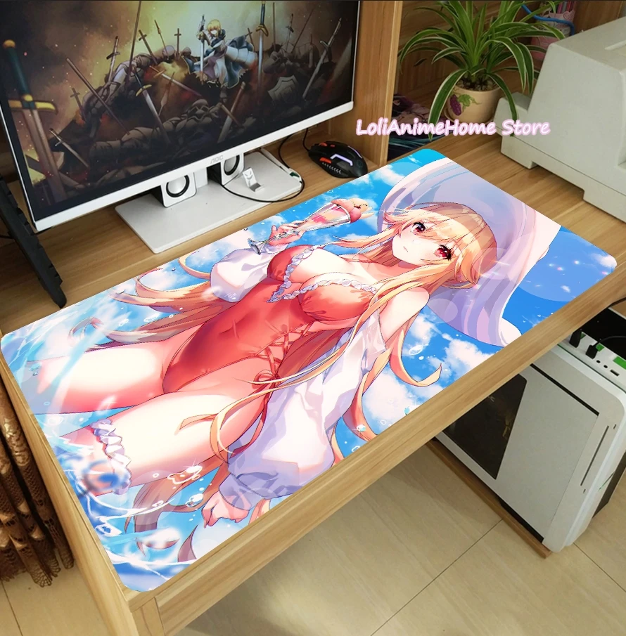 Anime Azur Lane Jean Bart MNF Richelieu Mouse Pad Thicken Laptop Gaming Mice Mat Desktop Keyboard Anti-slip Playmat Cospaly |