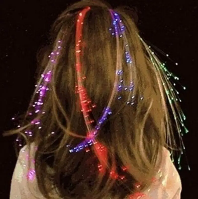 

LED Flashing Hair Braid Glowing Luminescent Hairpin Novetly Hair Ornament Girls Led Toys New Year Party Christmas Gift