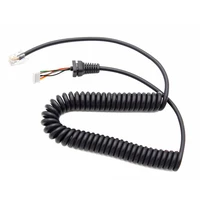 telephone spring line car hand speaker microphone replacement mic cables cord wire for yaesu mh 48a for car radio talkie walkie