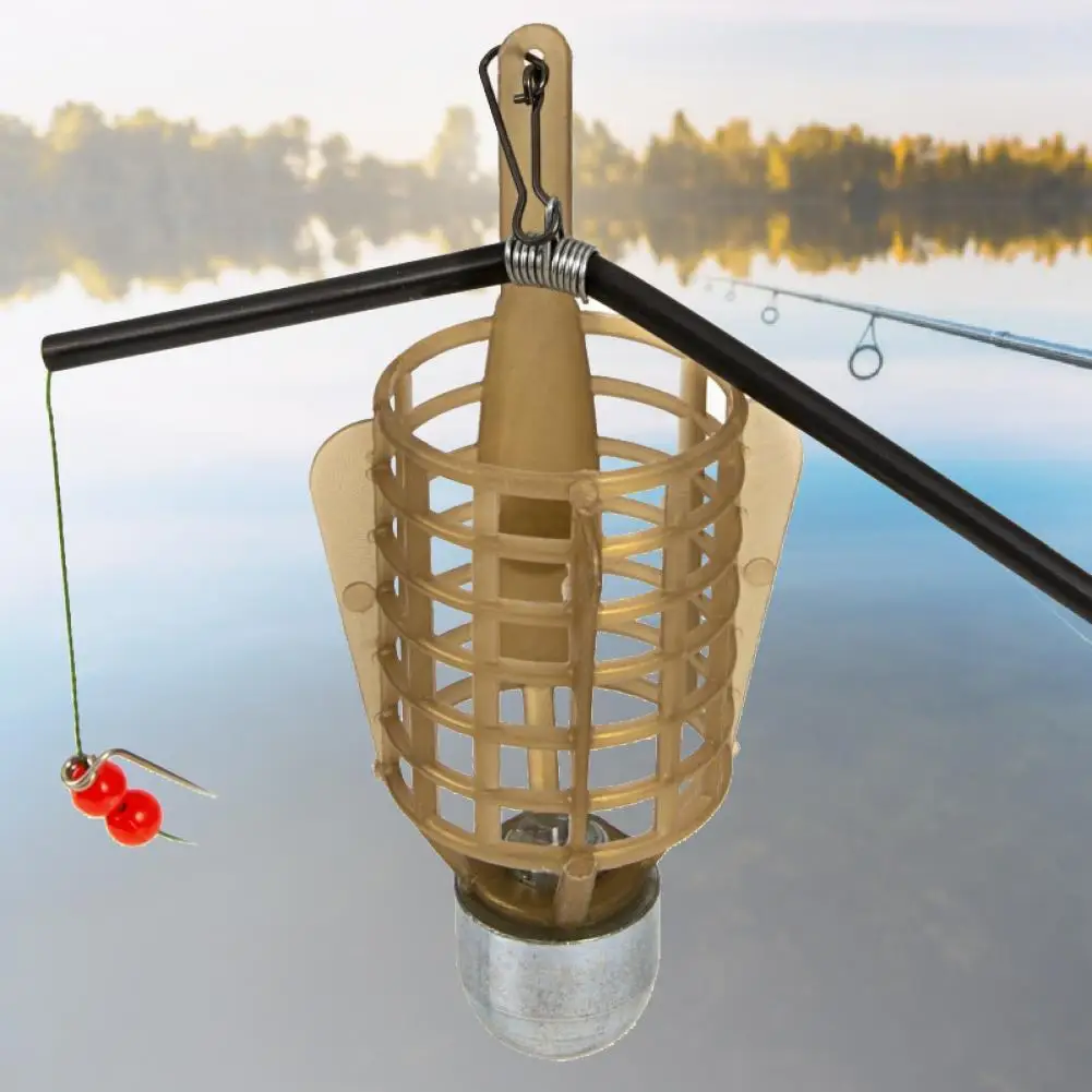 

Bait Cage Fishing Feeder for Outdoor Fishing Practical Lure Holder Lure Cage 20/30/40/50g Sinker Basket Outdoor