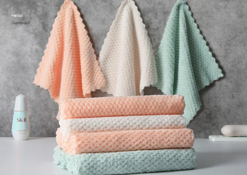 

Kitchen Supply Dish Cloth Non-oily Lazy Rags Absorbing Water Non-linting Housework Cleaning Degreasing Dish Towels Scouring Pad
