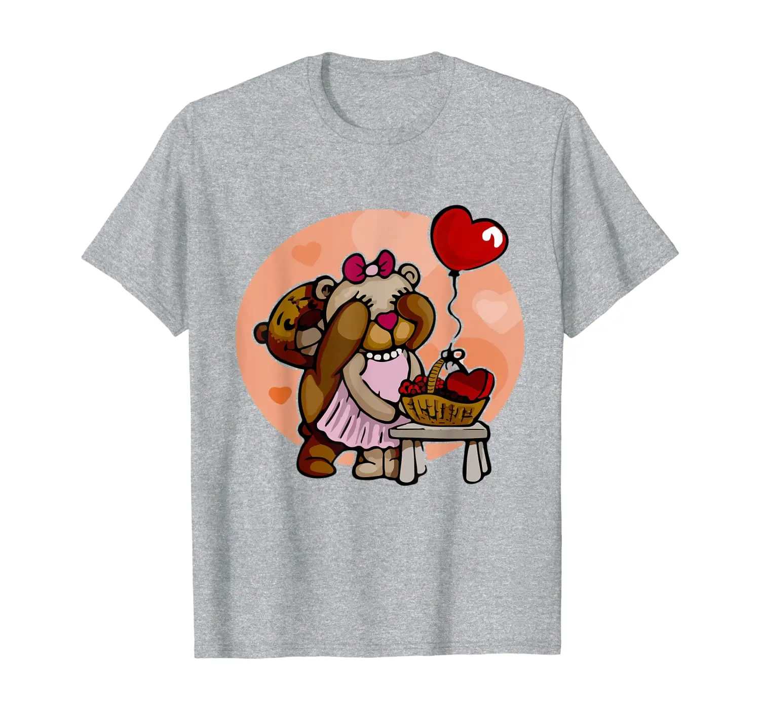 Футболка с надписью Два симпатичных медведя влюбленные|Мужские футболки| |