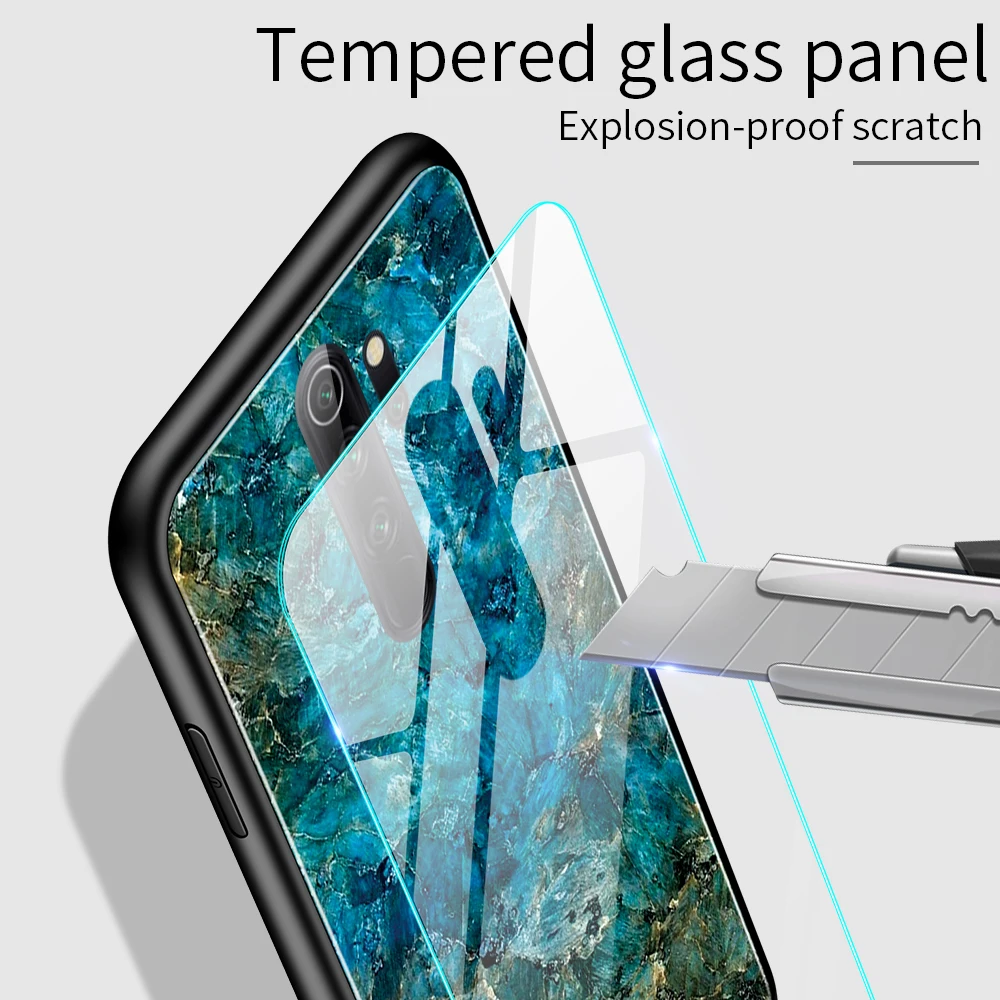 Чехол из закаленного стекла с градиентом для Xio mi Red 8A 8 k20 Note PRO note7 pro задняя крышка