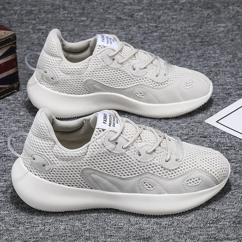 Сезон весна лето дышащие кроссовки сетчатые для мужчин и взрослых нескользящие
