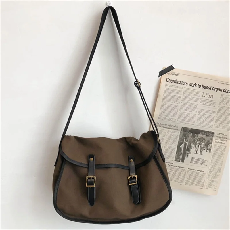 

Unisex Canvas Single Shoulder Bag Fashion Travel Crossbody Bags Leisure Vacation Shoulder Messenger Bags Large Capacity Handbag